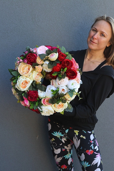 OD RĘKI dwustronny gęsty wianek, Caryca Katarzyna, śr.35cm