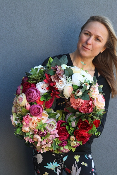 OD RĘKI dwustronny gęsty wianek, Caryca Katarzyna, śr.35cm