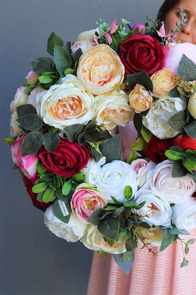 OD RĘKI dwustronny gęsty wianek, Caryca Katarzyna, śr.35cm